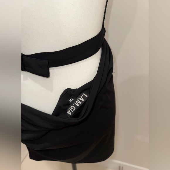 I AM GIA BLACK XS HALTER DRESS - Picture 4 of 4